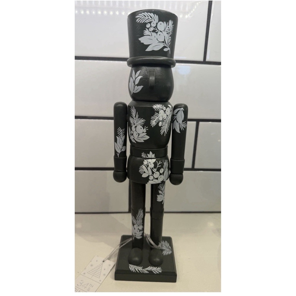 34th‎ & PINE Green & White Luxury Nutcracker Statue 14" NEW Christmas Holiday